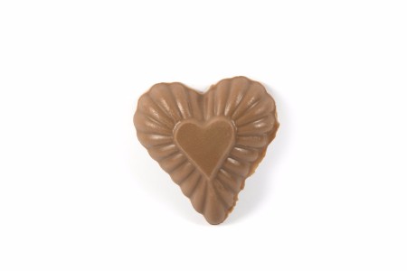 Chocolate Heart with Small Heart Inside (Flat) • Dunmore Candy Kitchen