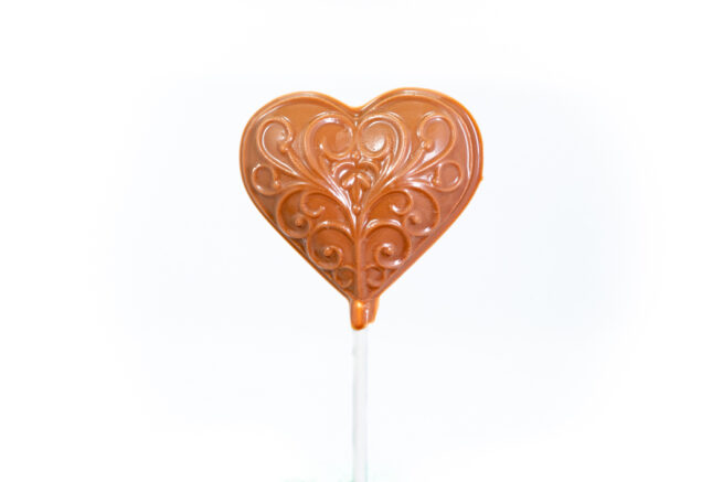 chocolate heart lollipop