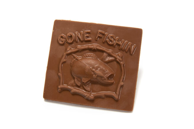 chocolate gone fishin plaque